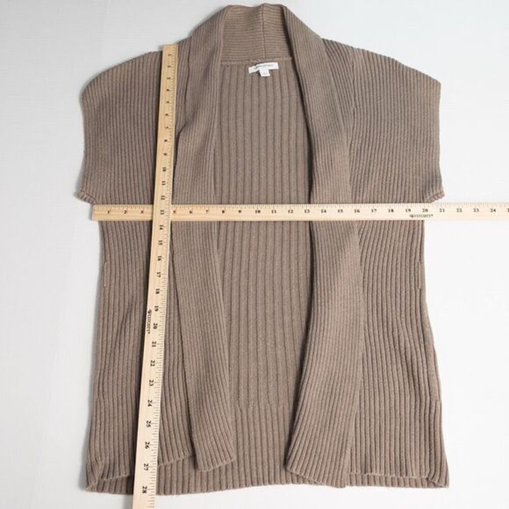 Banana Republic Short Sleeve Ribbed Knit Cardigan Womens Small Brown Lagenlook‎ - Picture 4 of 14